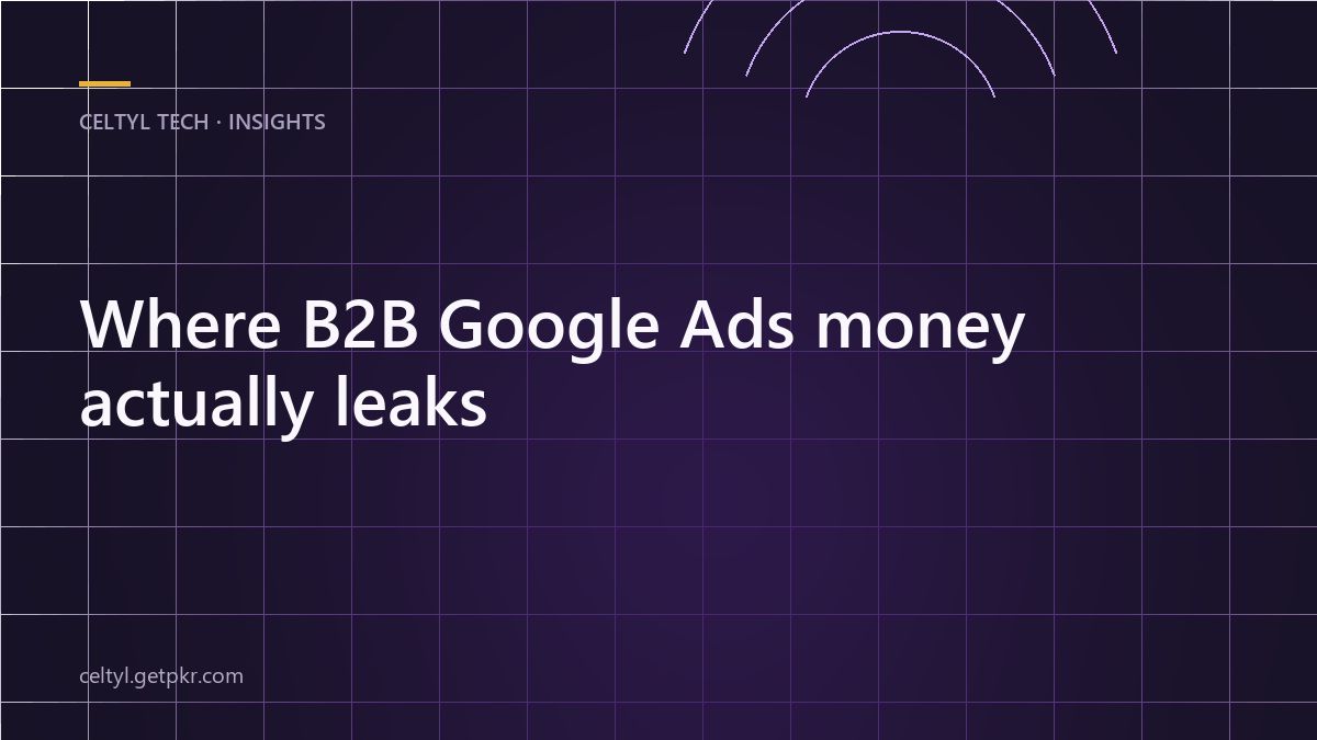 Where B2B Google Ads money actually leaks — article cover