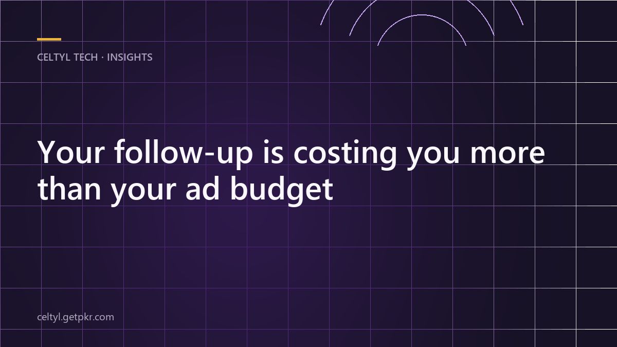 Your follow-up is costing you more than your ad budget — article cover
