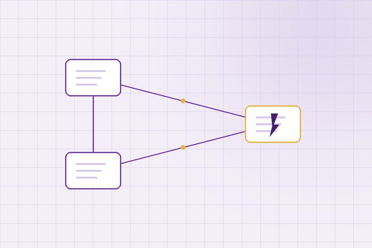 Diagram of an automated lead workflow with a routing step and a human review checkpoint